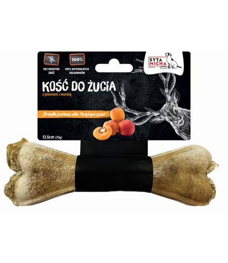 Kość do żucia z jeleniem i morelą 13,5 cm