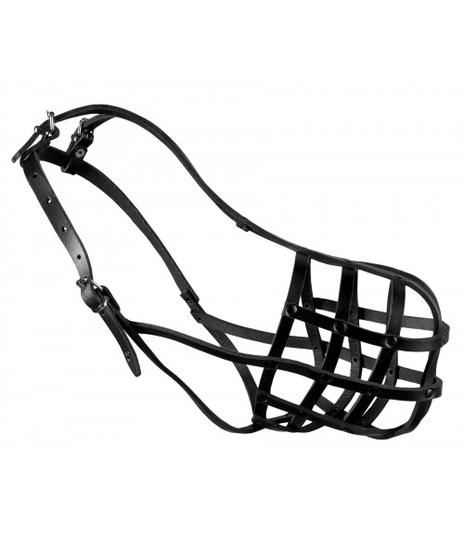 Kaganiec skórzany nitowany 34 Rottweiler duży