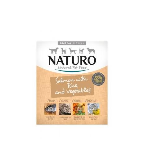 Naturo łosoś z ryżem i warzywami 400g