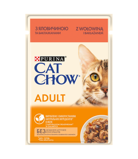 Purina Cat Chow z wołowiną i bakłażanem 85g