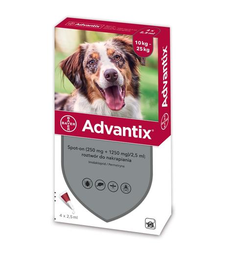 Krople Advantix Spot-on 2,5ml (od 10 do 25kg)