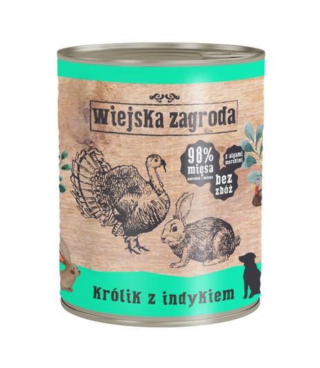 Wiejska Zagroda Królik z indykiem 800g