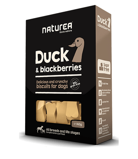 Naturea Biszkopty Kaczka z jeżynami 140g