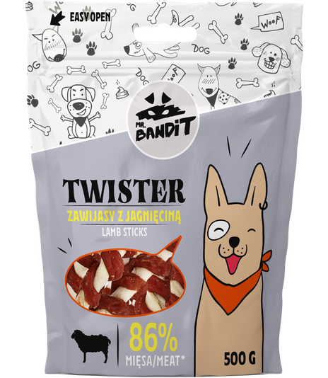 Mr. Bandit Twister Zawijasy z jagnięciną 500g