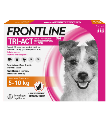 Frontline Krople TRI-ACT dla psów (5-10kg)