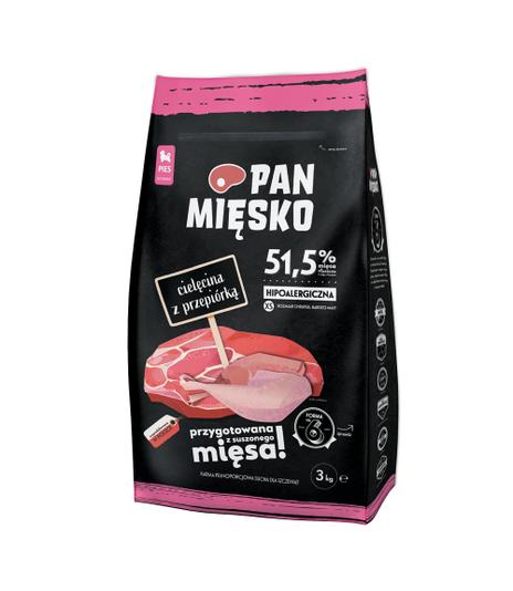 Pan Mięsko Cielęcina z przepiórką dla szczeniąt XS 3kg