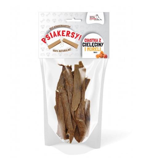 Psiakersy Cielęcina z morelą 100g