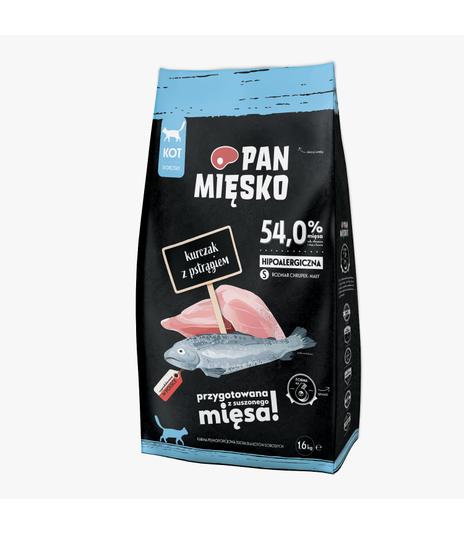 Pan Mięsko dla kota  Kurczak z pstrągiem S 1,6kg