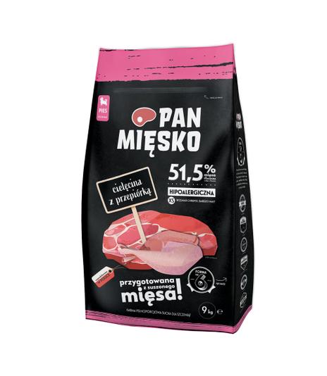 Pan Mięsko Cielęcina z przepiórką dla szczeniąt XS 9kg