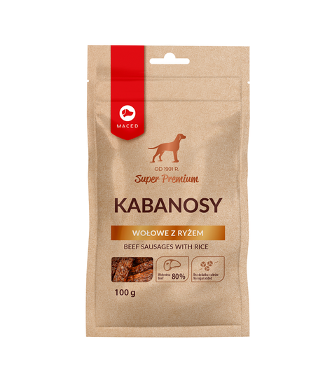 Kabanosy wołowe z ryżem 100g