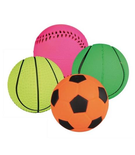 Piłka z miękkiej gumy - 6cm - neonowa