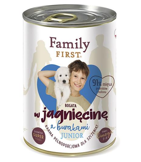 Family First Junior Bogata w jagnięcinę 400g