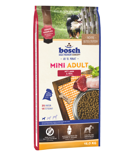 Bosch Mini Adult Lamb & Rice - 15kg