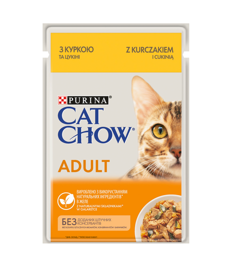 Purina Cat Chow z kurczakiem i cukinią 85g