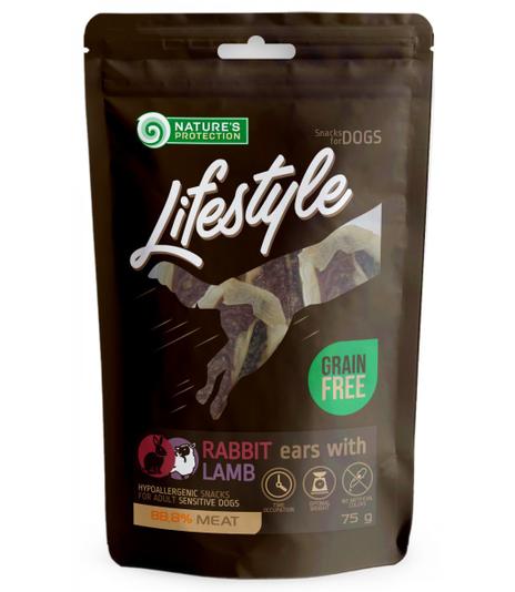 Nature's Protection Lifestyle Snack Rabbit ears with lamb 75g