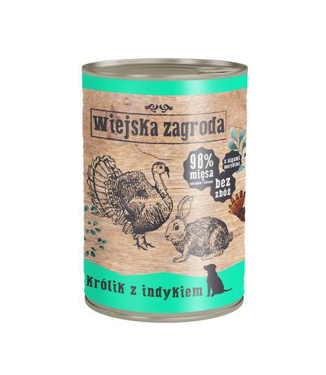 Wiejska Zagroda Królik z indykiem 400g