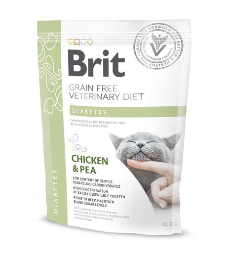 Brit Veterinary Diets Cat GF Diabetes Chicken & Pea 400g