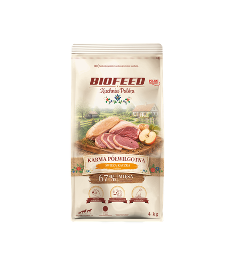 Kuchnia Polska Karma Półwilgotna Kaczka 4kg