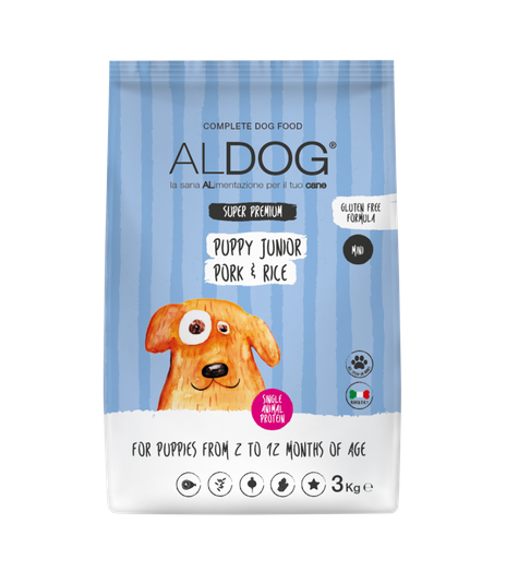 Aldog Puppy Junior Mini Pork & Rice 3kg