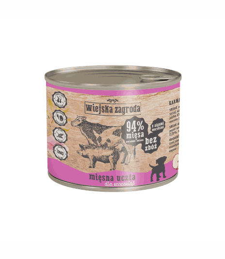 Wiejska Zagroda dla szczeniąt Mięsna Uczta 200g