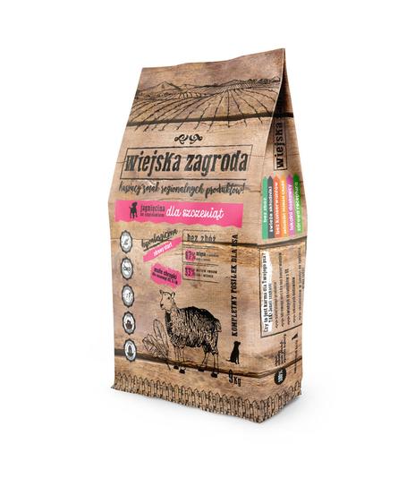 Wiejska Zagroda dla szczeniąt Jagnięcina ze szpinakiem 9kg