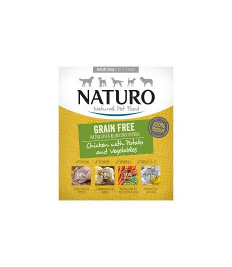 Naturo Grain Free kurczak z ziemniakami i warzywami 400g