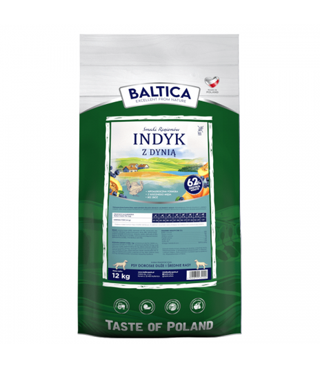 Baltica Smaki Regionów Indyk z dynią M/L 12kg