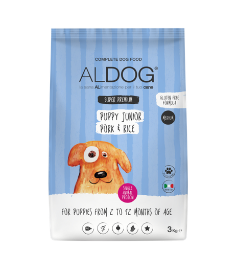 Aldog Puppy Junior Medium Pork & Rice 3kg