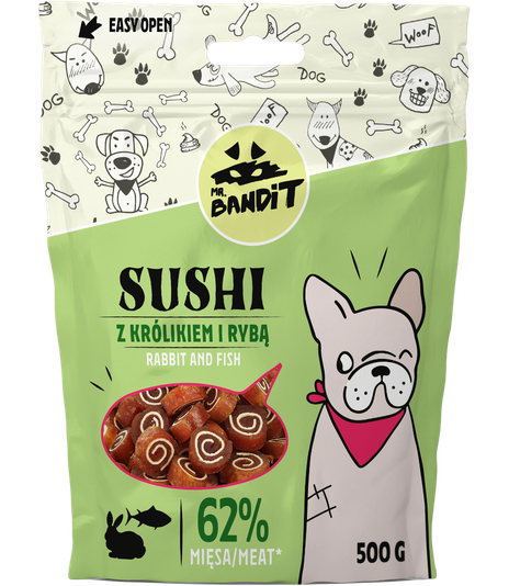 Mr. Bandit Sushi Królik z rybą 500g