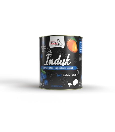 Syta Micha Indyk z przepiórką, jagodami i mango 800g