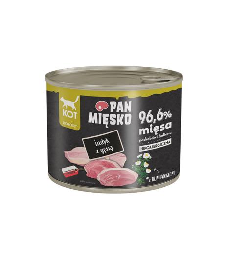 Pan Mięsko dla kota Indyk z gęsią 200g