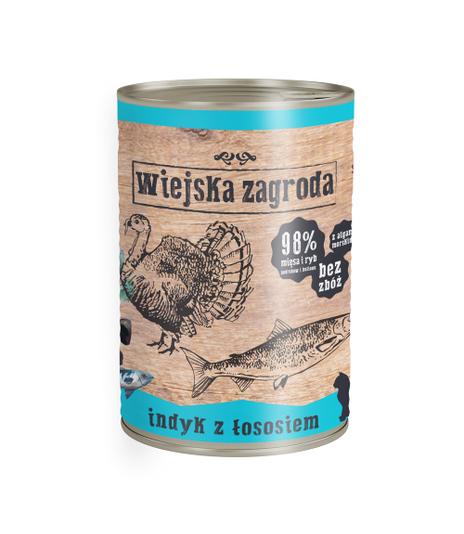 Wiejska Zagroda Indyk z Łososiem 400g