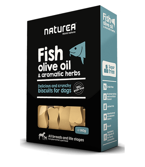 Naturea Biszkopty Ryba z Oliwą z Oliwek i Aromatycznymi Ziołami 140g