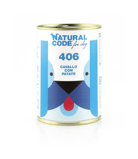 Natural Code DOG 406 horse with potatoes 400g