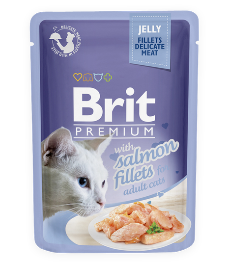 Brit Premium Cat Adult Salmon Fillets w galaretce 85g