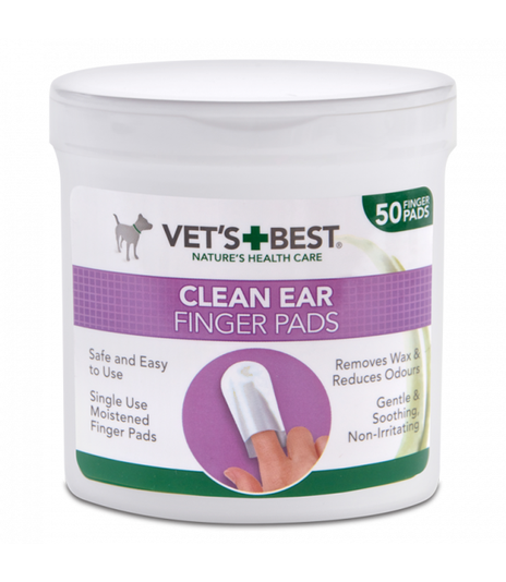 Vet's Best Czyściki do uszu napalcowe 50szt.
