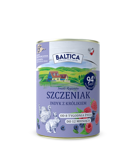 Baltica Indyk z królikiem dla szczeniąt 400g