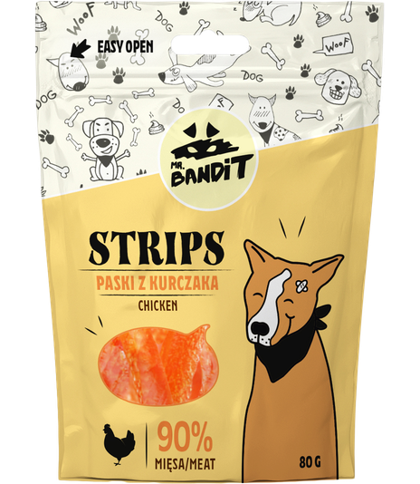 Mr. Bandit Strips Paski z kurczaka 80g