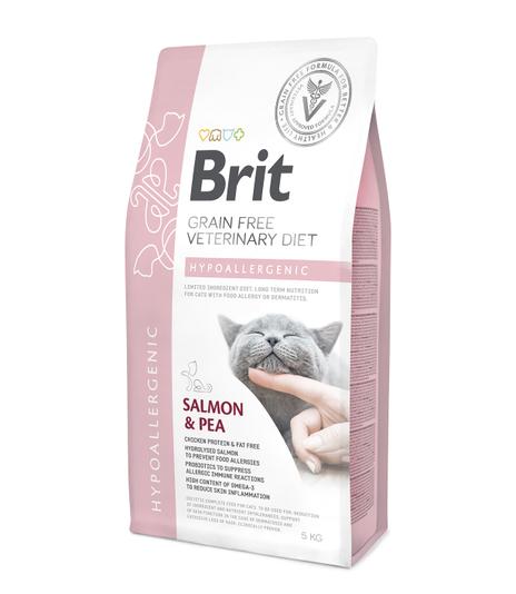 Brit Veterinary Diets Cat GF Hypoallergenic Salmon & Pea 5kg