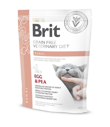 Brit Veterinary Diets Cat GF Renal Egg & Pea 400g