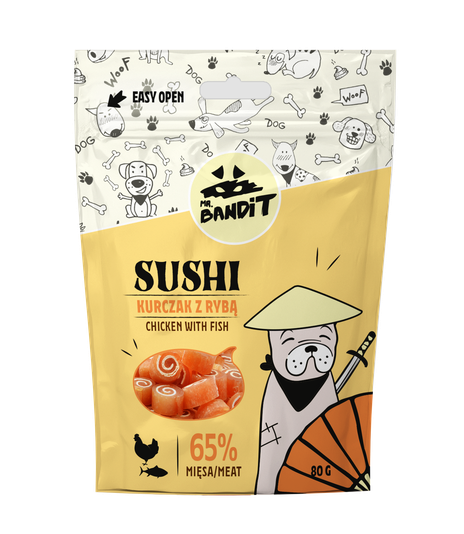 Mr. Bandit Sushi Kurczak z rybą 80g