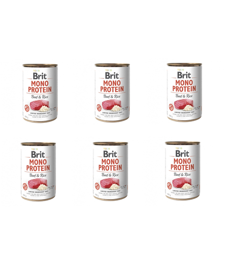 Brit Mono Protein Beef & Rice 6x400g
