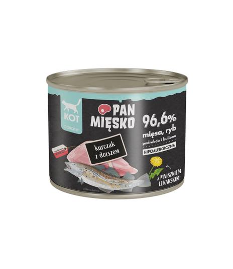 Pan Mięsko dla kota Kurczak z dorszem 200g