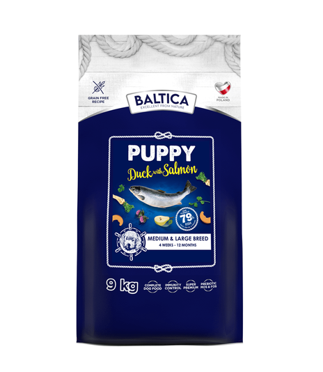 Baltica Puppy Duck & Salmon M/L 9kg
