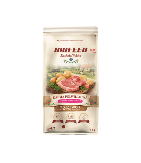Kuchnia Polska Karma Półwilgotna Wieprzowina 4kg