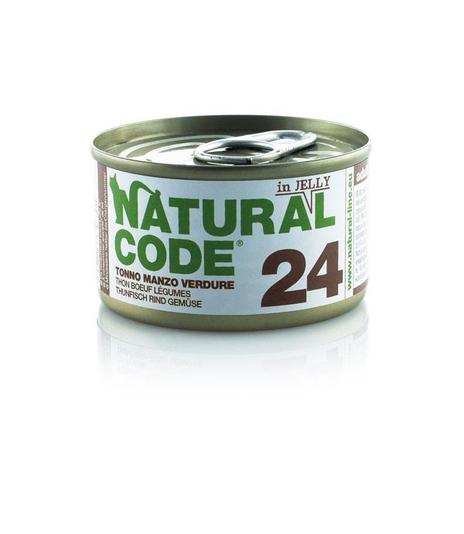 Natural Code Cat 24 Tuna, beef and vegetables in jelly 85g