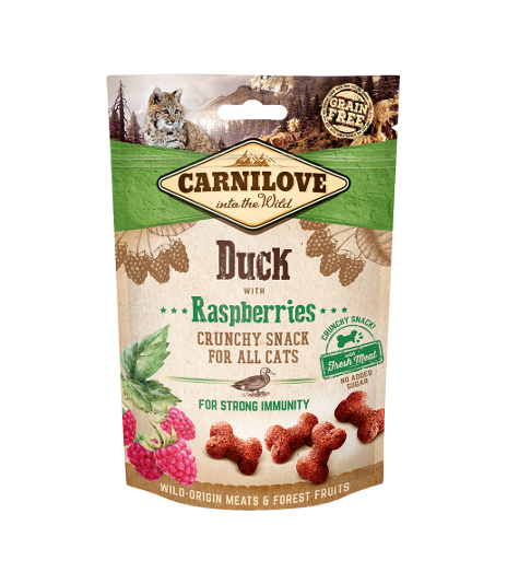 Carnilove Crunchy Duck with raspberries 50g