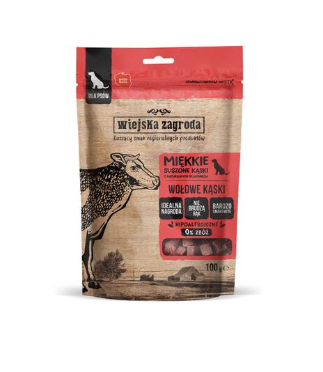 Wiejska Zagroda Przysmak dla psa Wołowe Kąski 100g