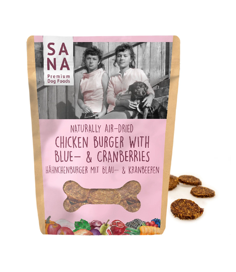 SANADog Chicken Burger with blue- and cranberries 100g