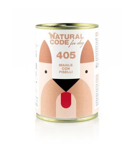 Natural Code DOG 405 pork with peas 400g